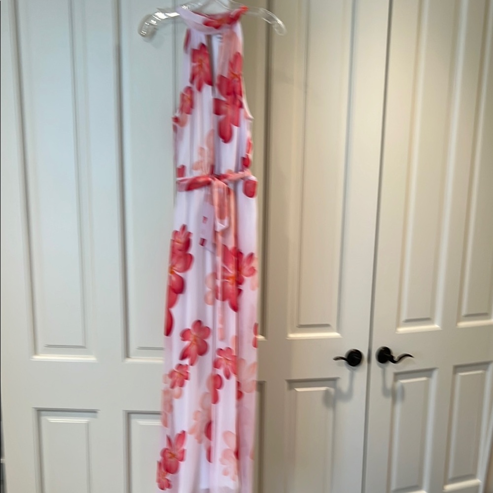 Calvin Klein Pink Floral Maxi Dress